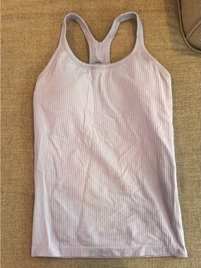 Lululemon Ribbed Racerback Tank Top - light lavender color